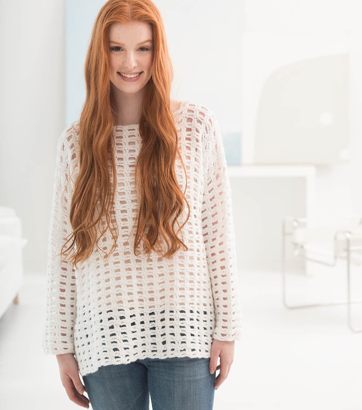 How To Make Crochet An Easy Mesh Pullover Online | JOANN