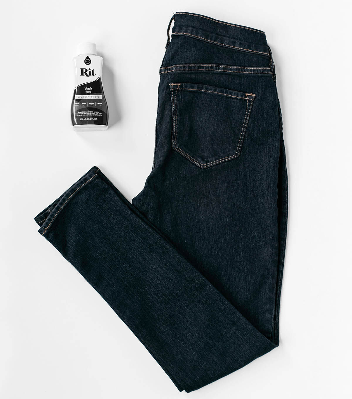 best way to dye jeans black