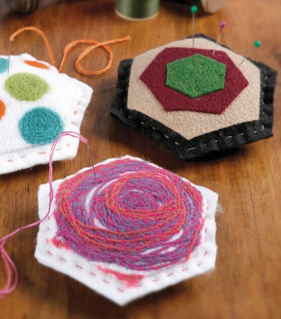 Download Hexagon Felted Pincushion | JOANN