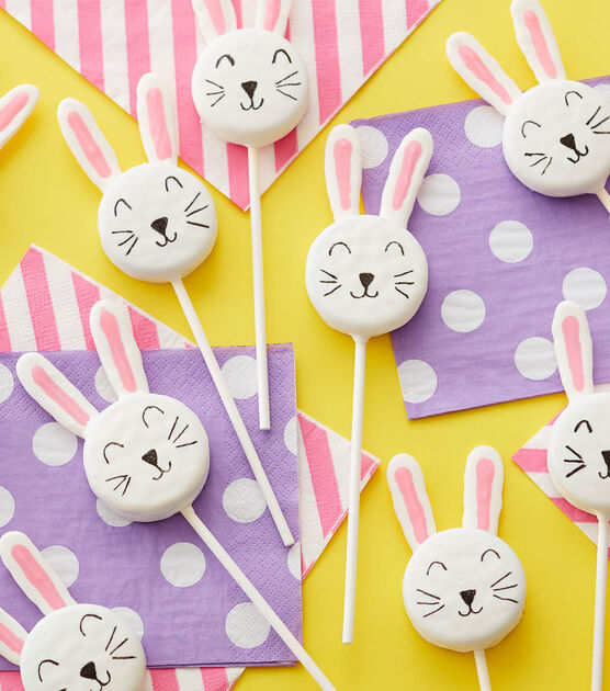 Bunny Face Cookie Pops