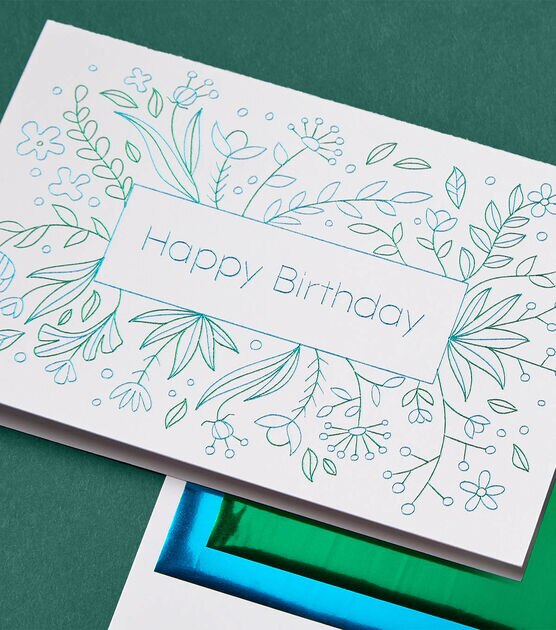 Cricut Foil Happy Birthday Card