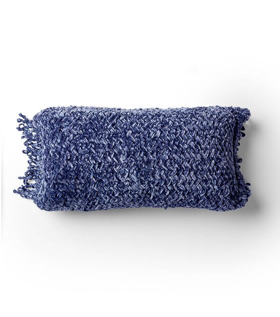 VELVET KNIT PILLOW FINISHING + TASSELS Bernat Stitch Along