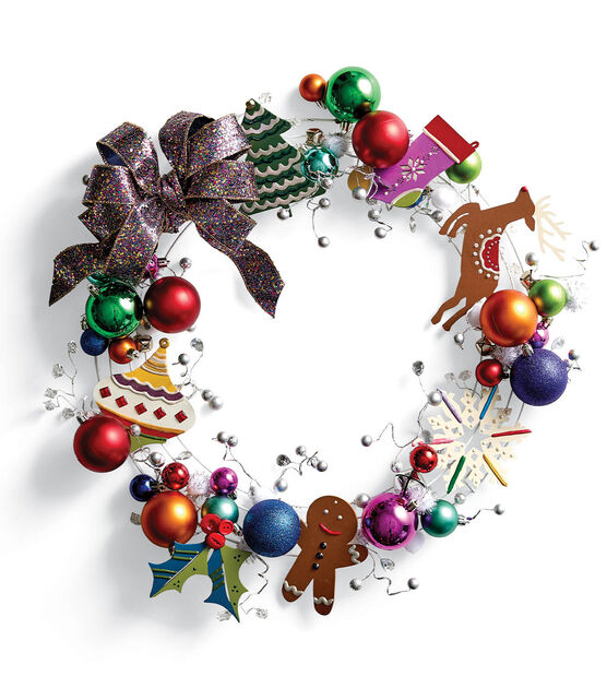 Holiday Wreath with Ornaments