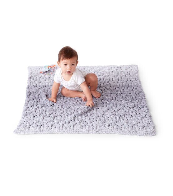 Bernat Lacy Knit Baby Blanket Pattern