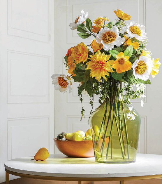 Goldenrod Arrangement in Tall Vase