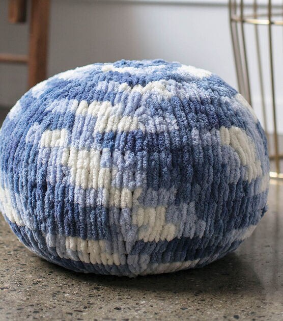 Bernat Crochet Striped Ottoman Pattern