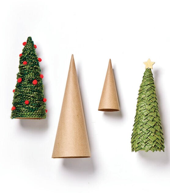 Holiday Paper Mache Cones