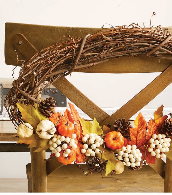 Fall Oval Grapevine Wreath