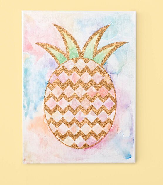 How To Make Watercolor Pineapple Wall Art Online Joann