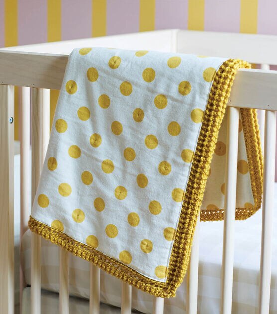 Flannel Backed Knitted Baby Blanket