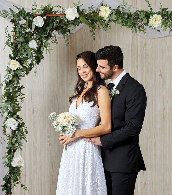 Floral Wedding Tulle Backdrop