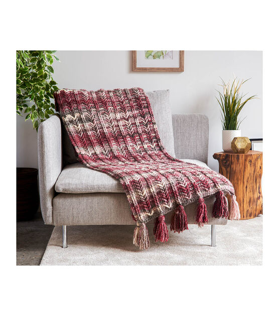 Bernat Relaxing V-Stitch Crochet Blanket​