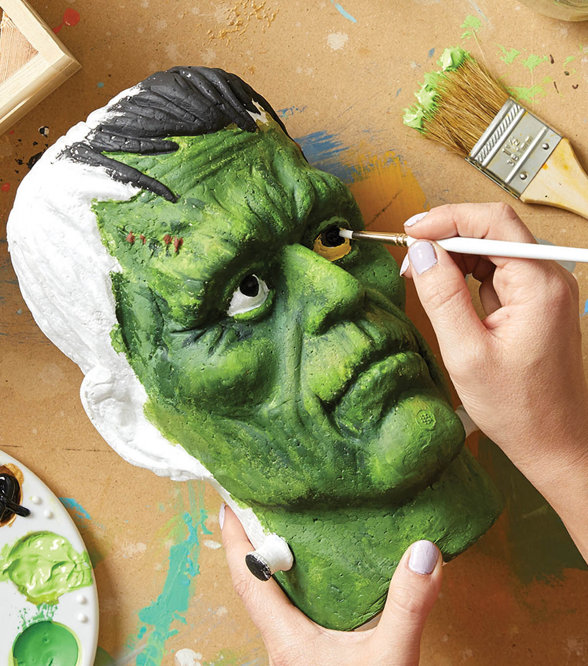 How To Make Painted Styrofoam Frankenstein Head Online JOANN