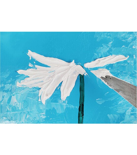 Daisies Impasto Painting, image 6