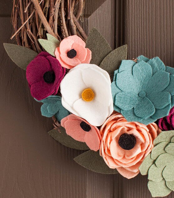 How To Make Felt Flower Wreath Online