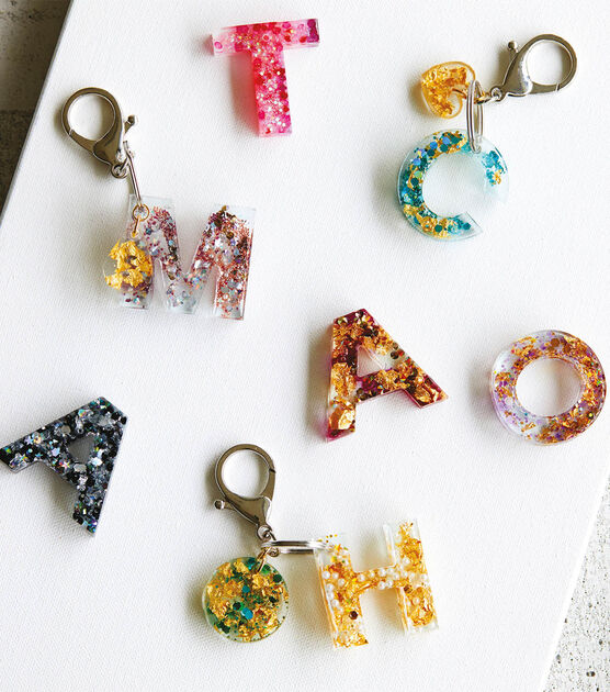 Resin Letter Keychain