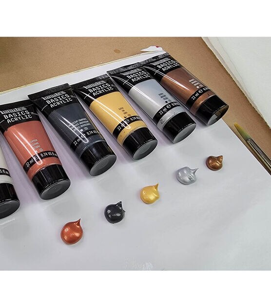 Liquitex Basics Acrylic Paint Set Metallic