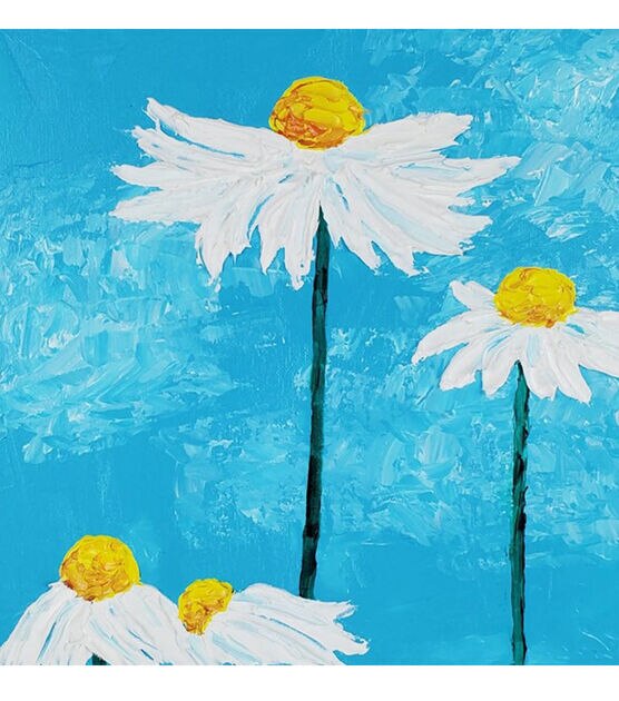 Daisies Impasto Painting