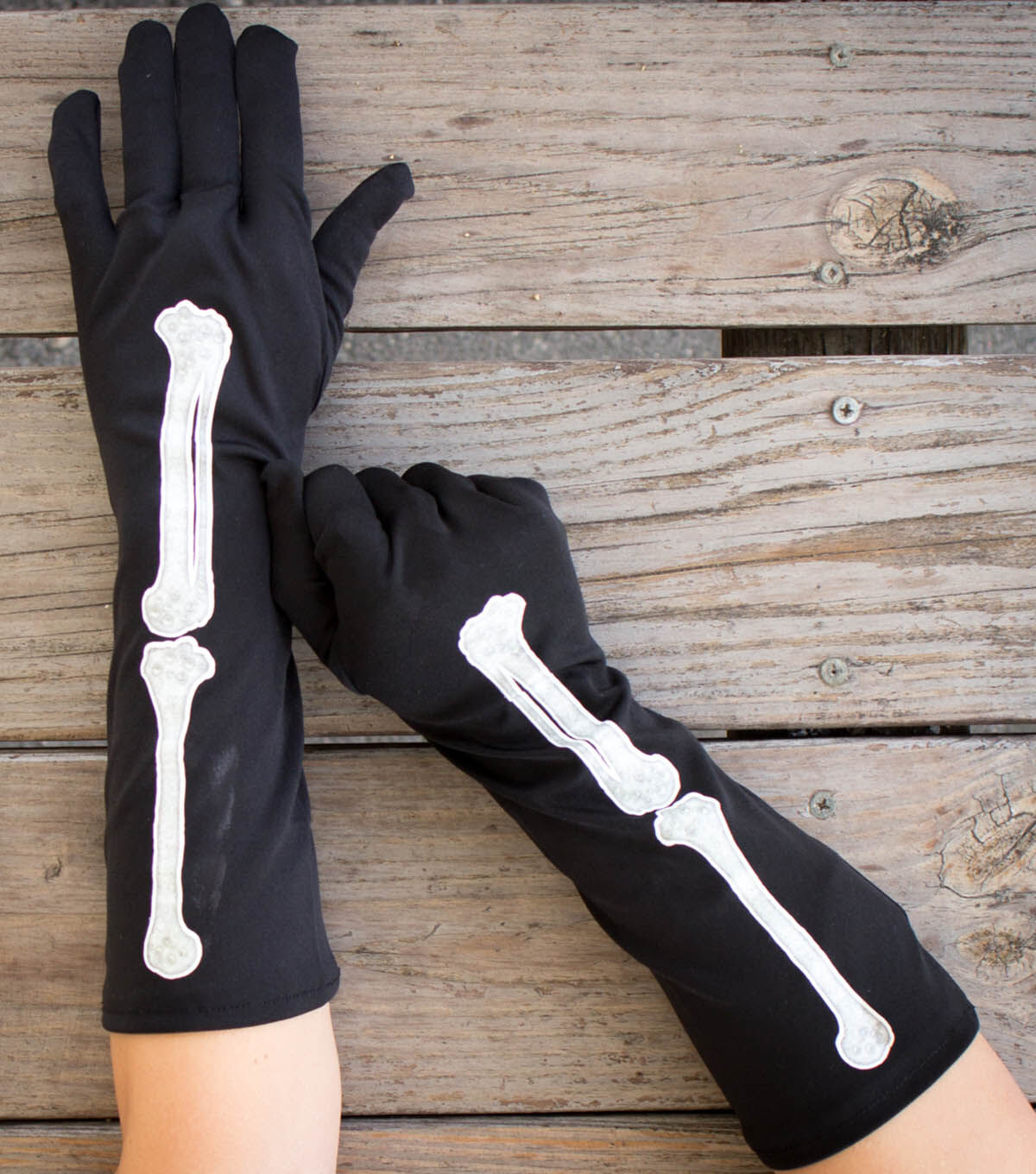 black halloween gloves