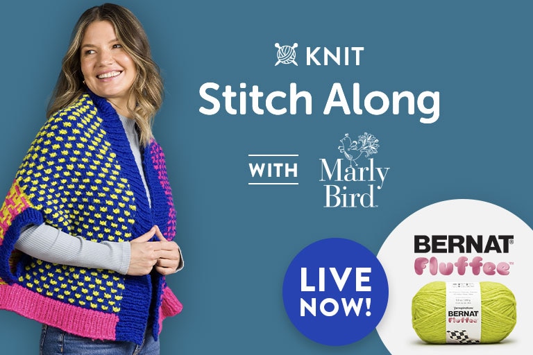 Join our Fall Stitch Along to make a knitting or crochet project using Bernat Fluffee yarn! Grab your supplies & join