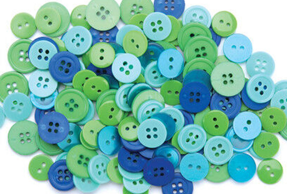 Dura Snap Upholstery Buttons - Bright Blue Fabric