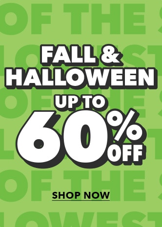 Fall & Halloween up to 60% off.