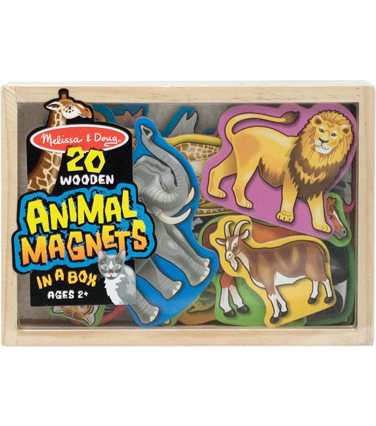wooden magnetic animals