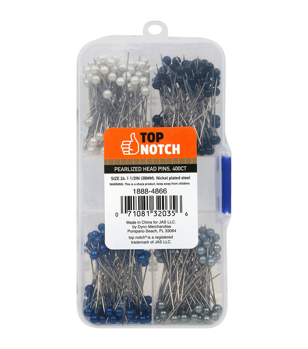 400ct Pearlized Head Straight Pins by Top Notch | JOANN