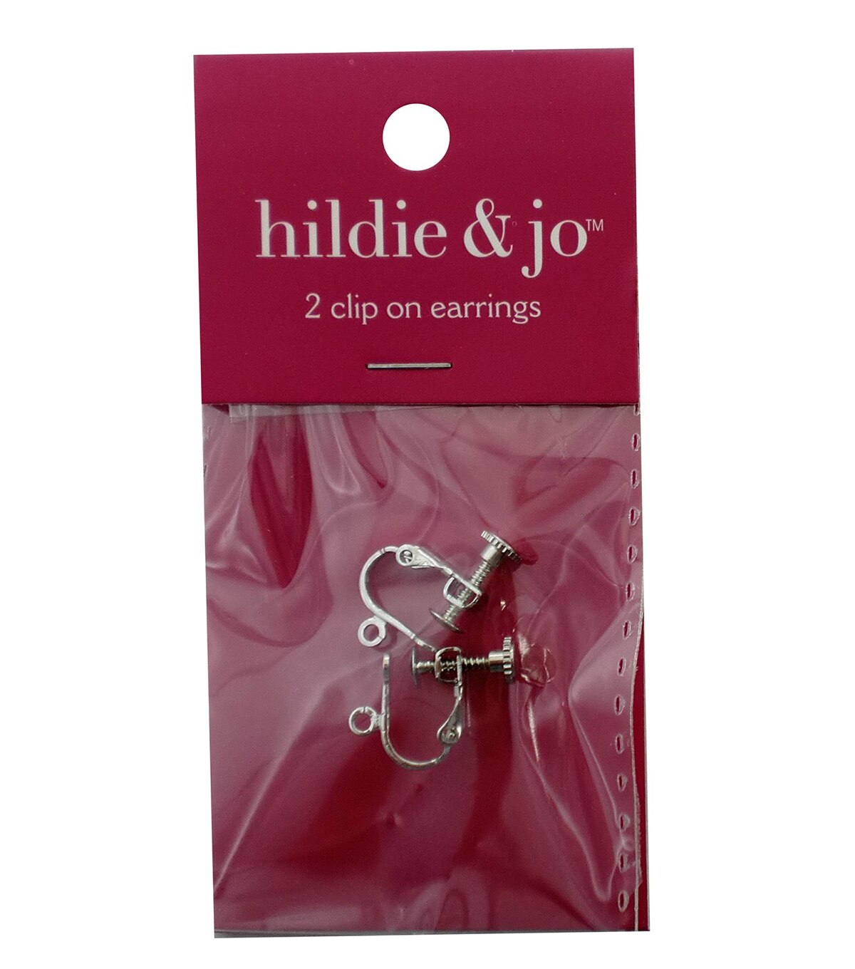 2pk Silver Metal Clip on Screw Back Earrings by hildie & jo | JOANN