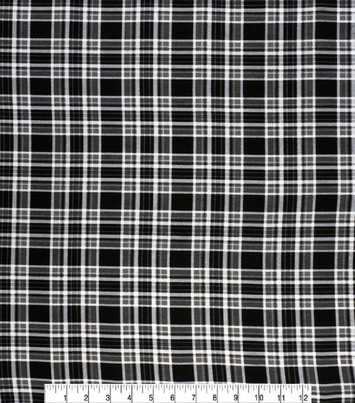 Quilter's Flannel Fabric Tartan Plaid Black | JOANN
