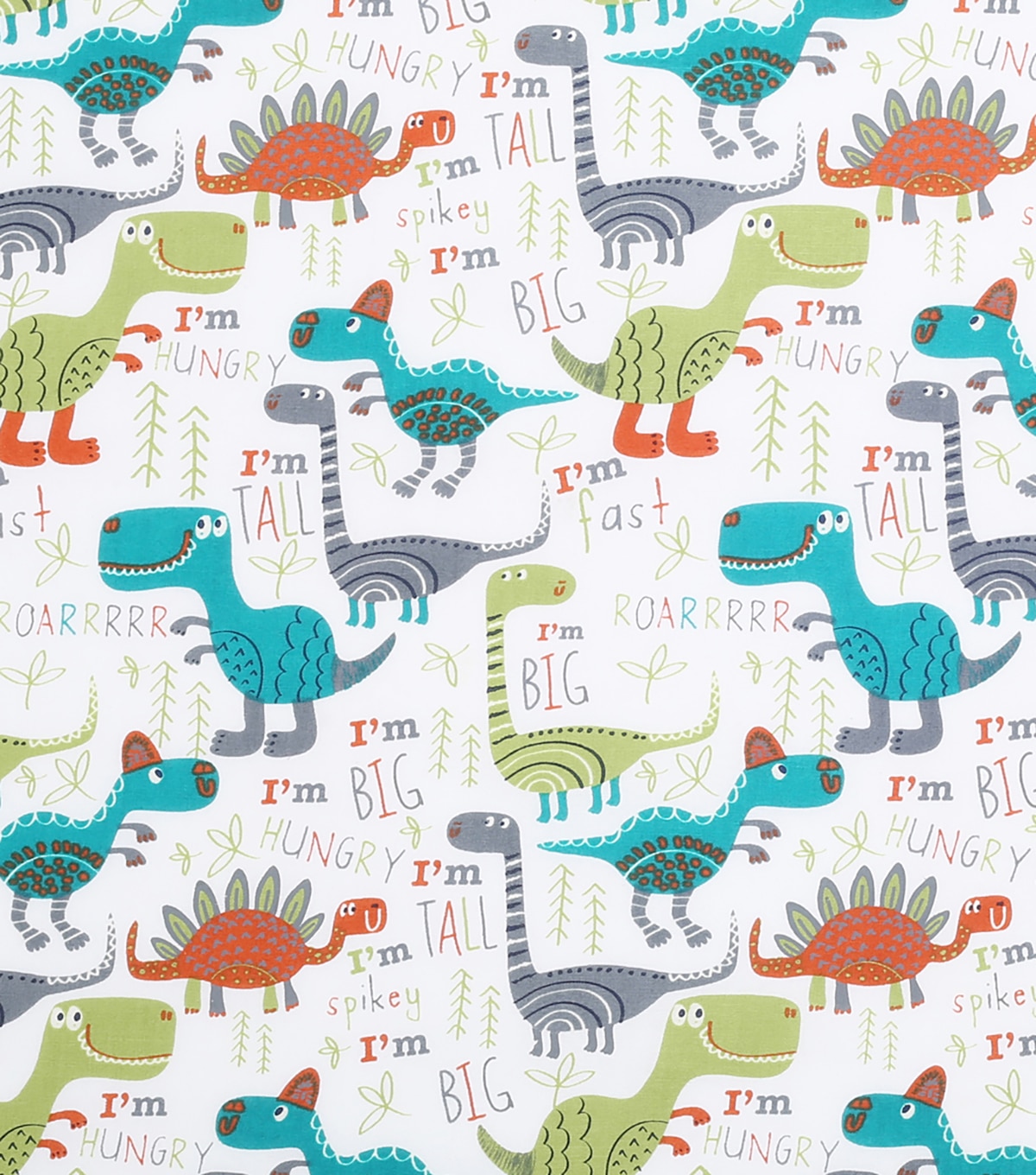 Novelty Cotton Fabric -Dinosaurs Roar | JOANN