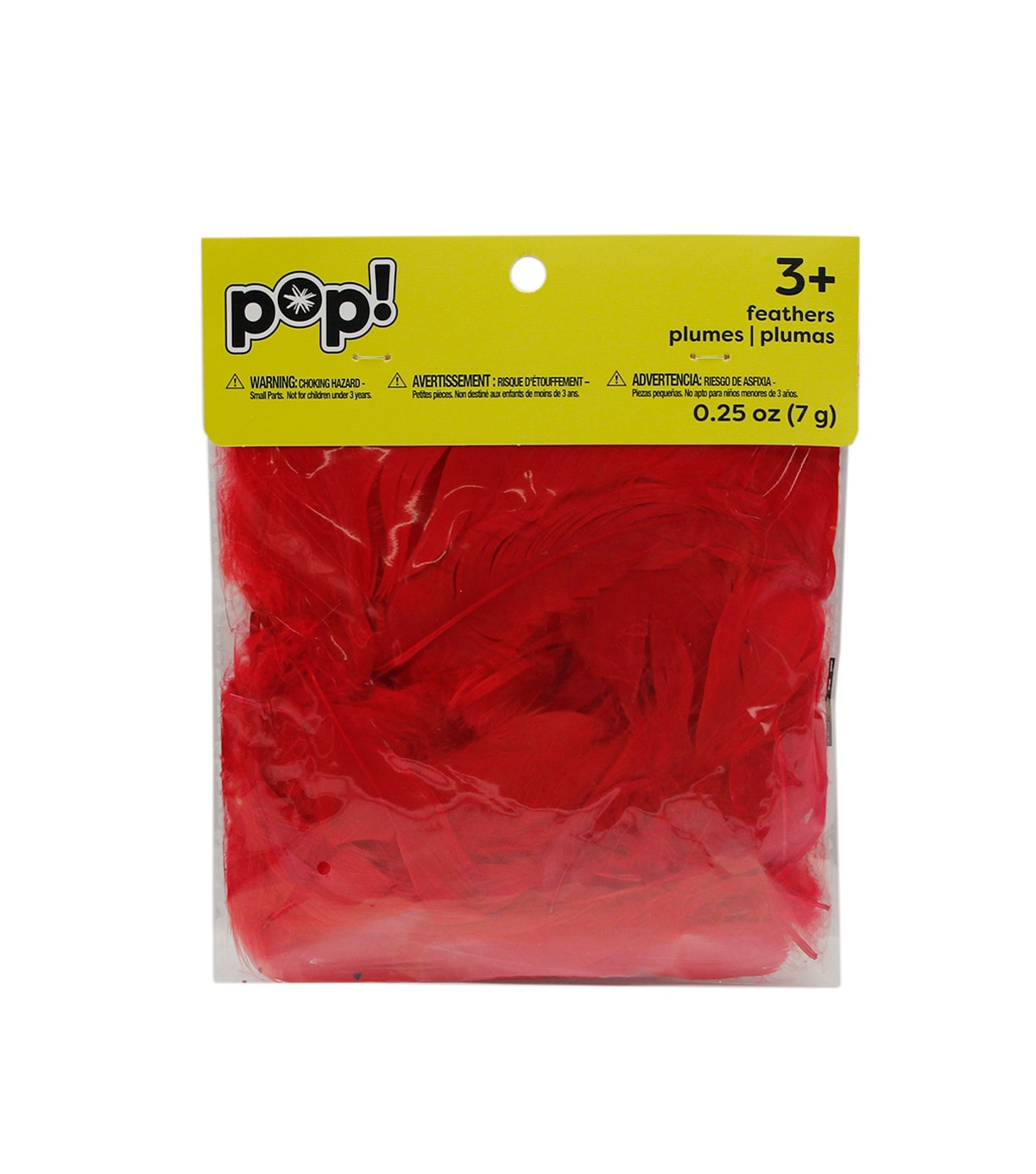 Marabou Feather Strip MSTRIP-RED: 35mm - Red