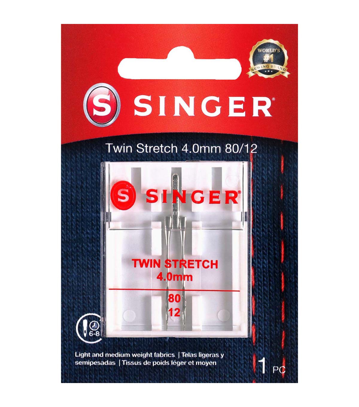 SINGER Universal Twin Stretch Sewing Machine Needle 80/11 | JOANN