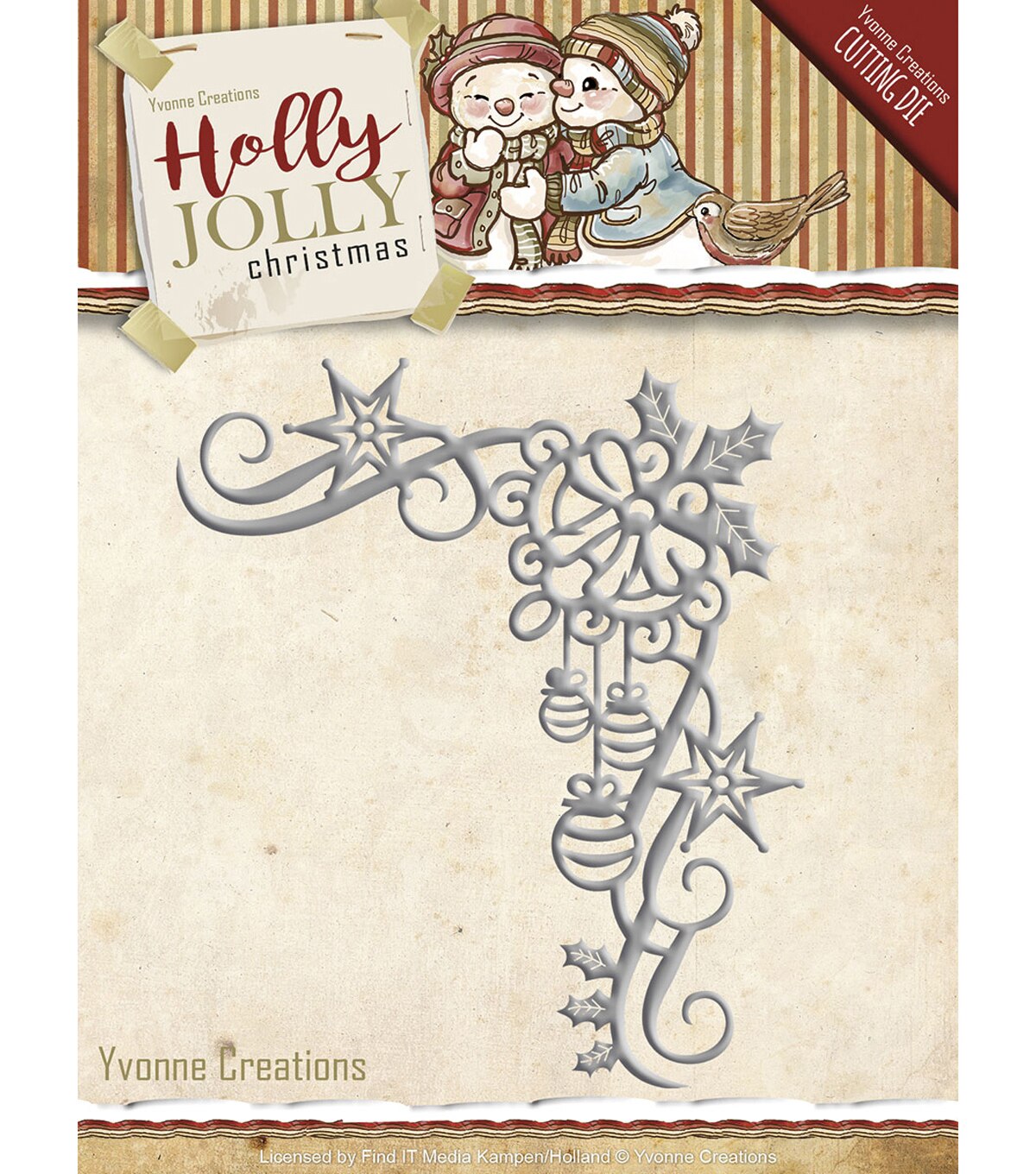 Find It Trading Yvonne Creations Holly Jolly Die Christmas Decoration ...