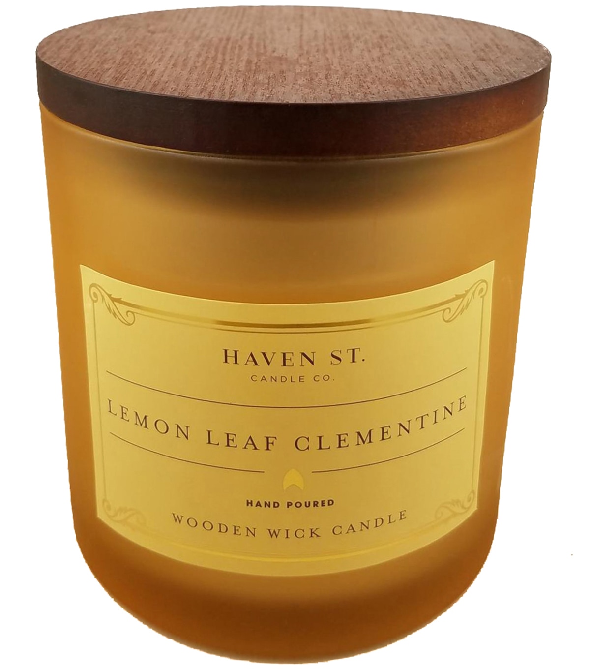 Haven St. Candle Co. Lemon Leaf Clementine Scented Wooden Wick Candle