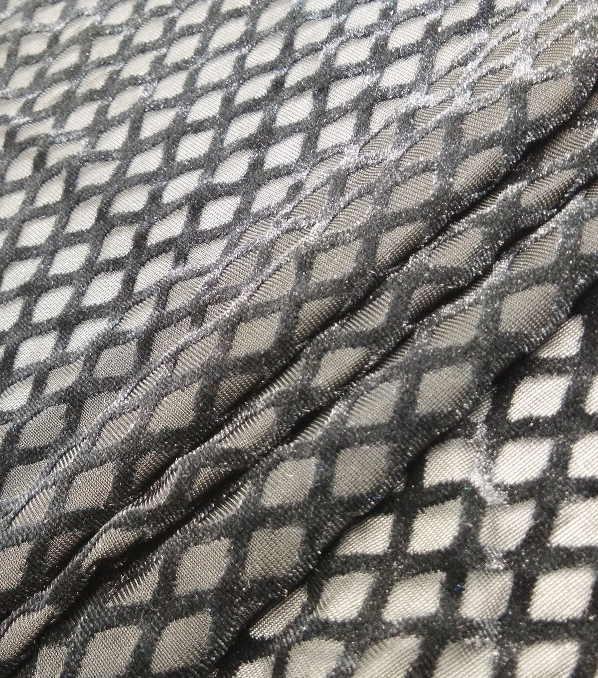 Geometric Velvet Burnout Fabric Gray | JOANN