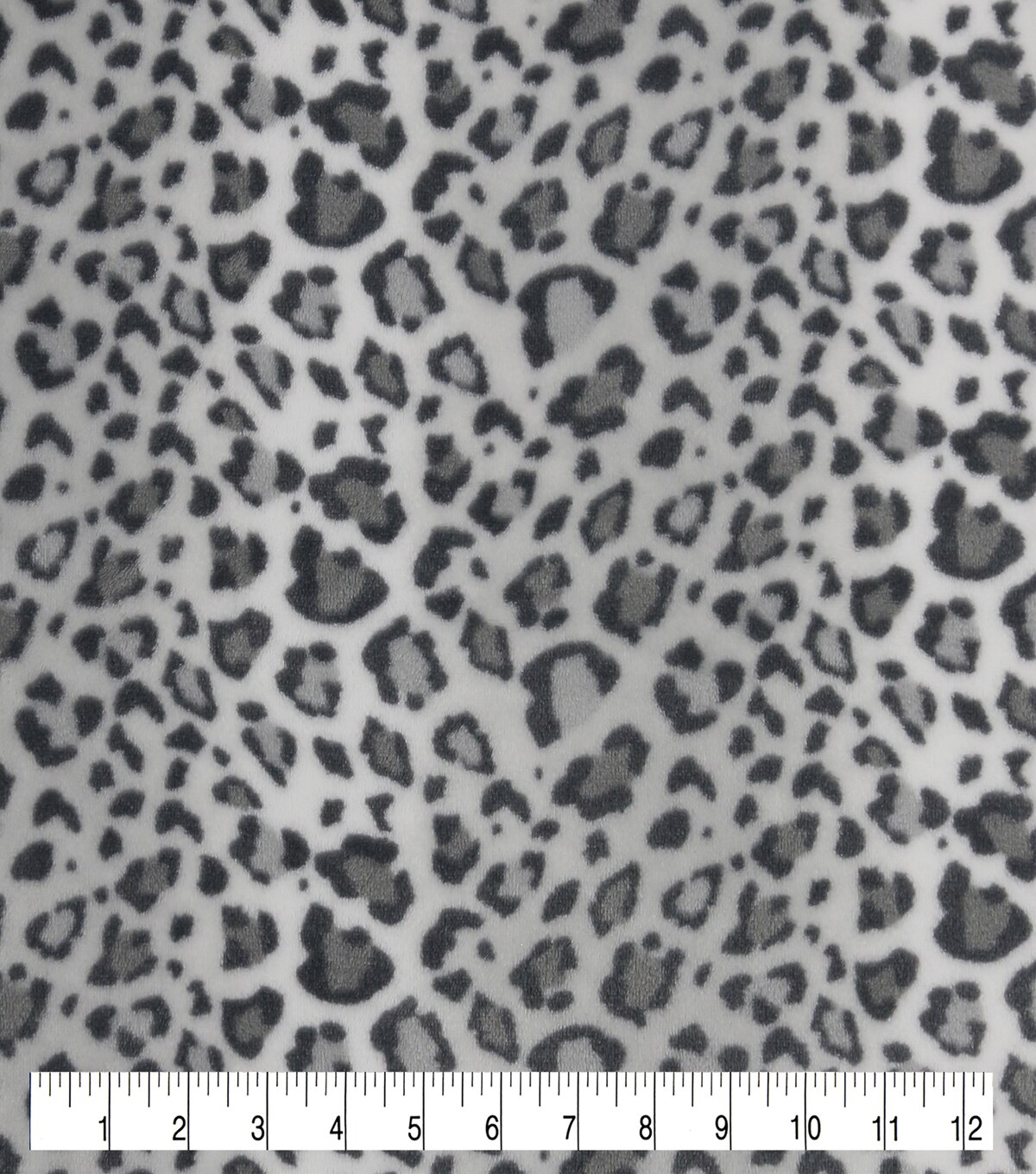 Sew Lush Fleece Fabric Cheetah Grayscale | JOANN