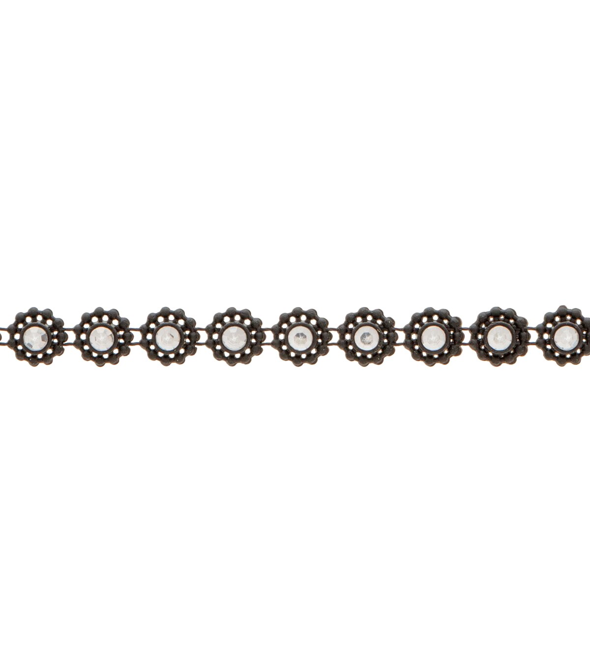 Simplicity Round Plastic Rhinestone Trim 0.38''-Black | JOANN