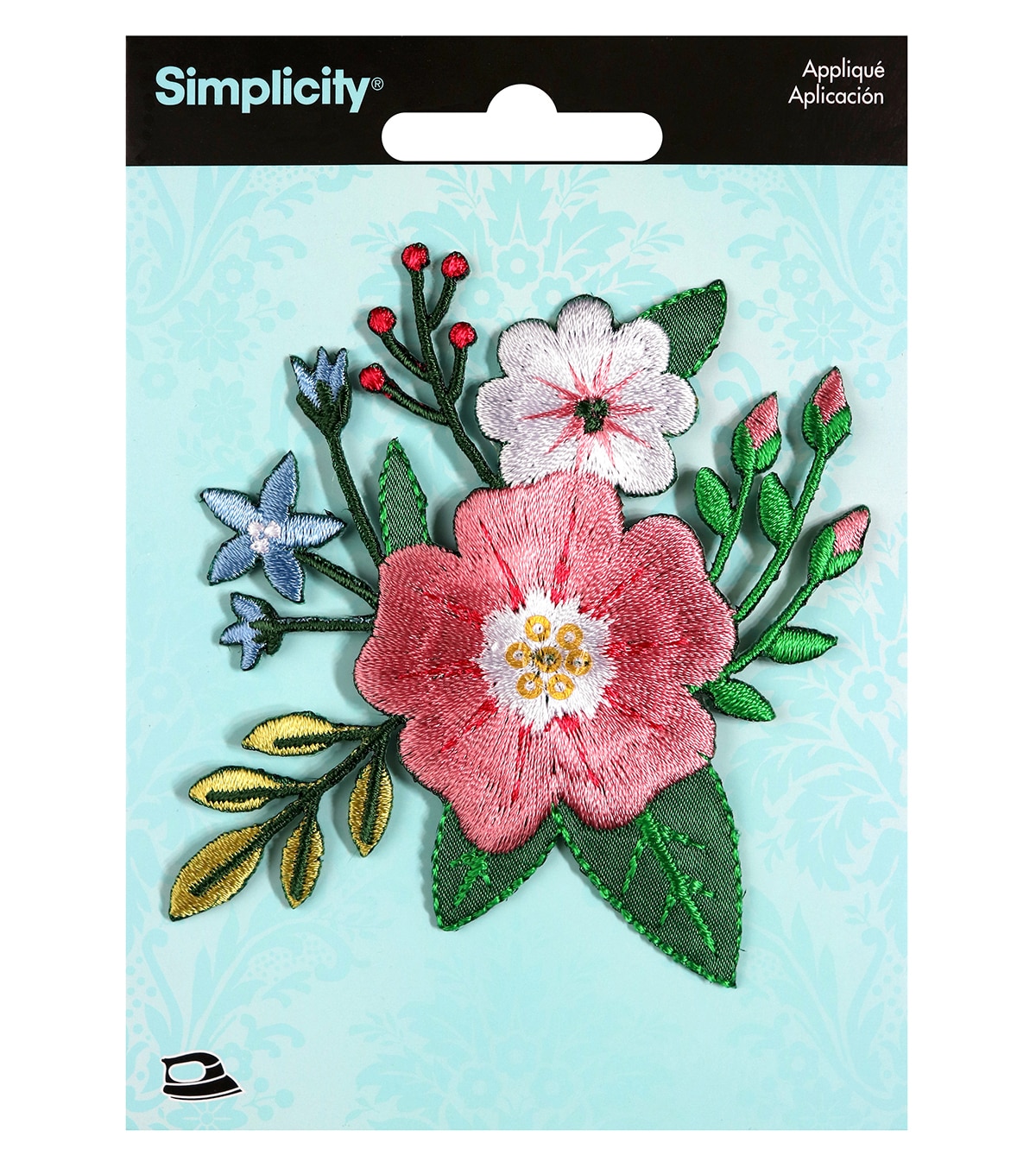 Simplicity Small Thick Stitch Flower Iron On Applique Multi Joann 2843