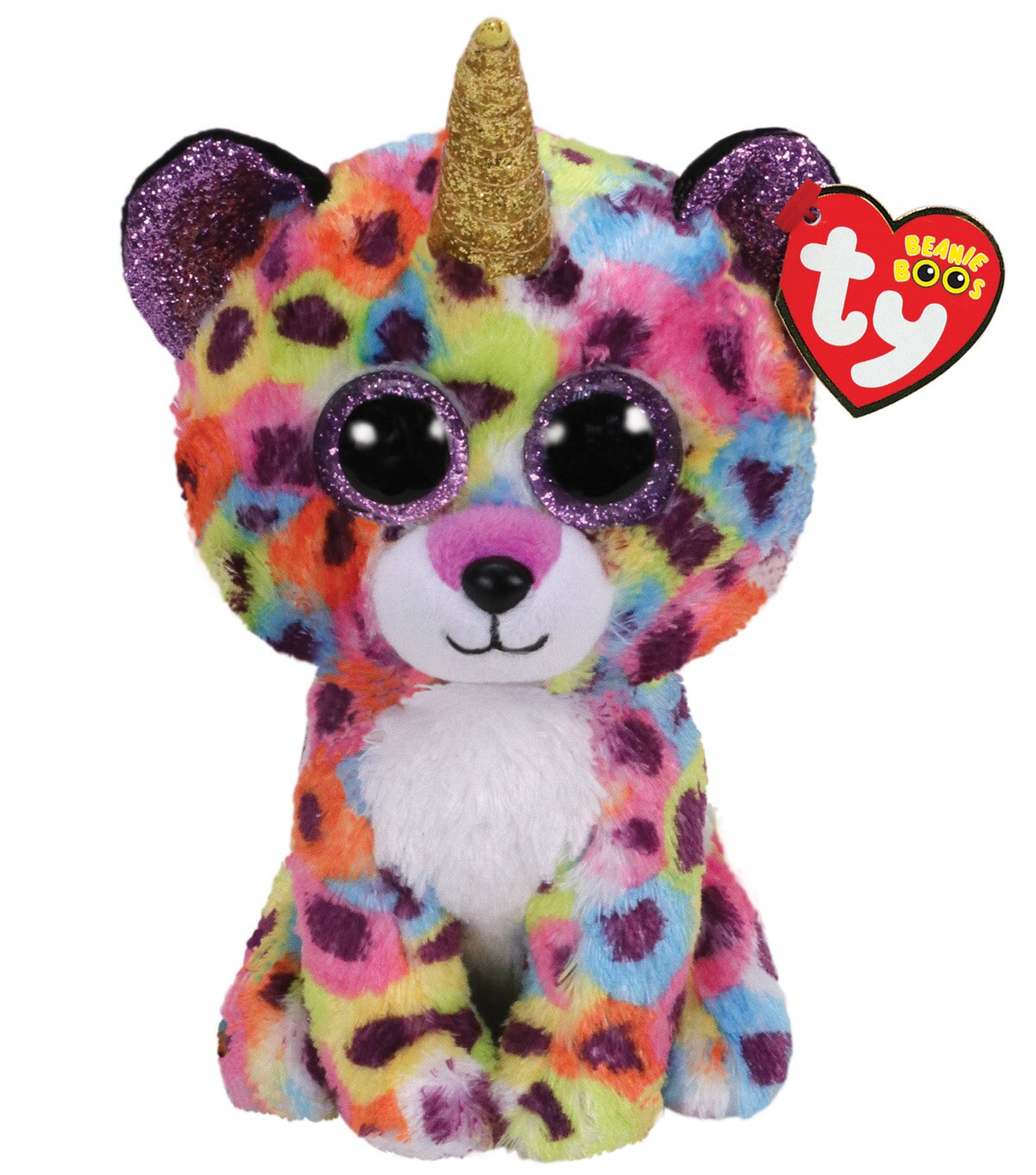 Ty Beanie Boos Regular Rainbow Leopard Unicorn Giselle Joann