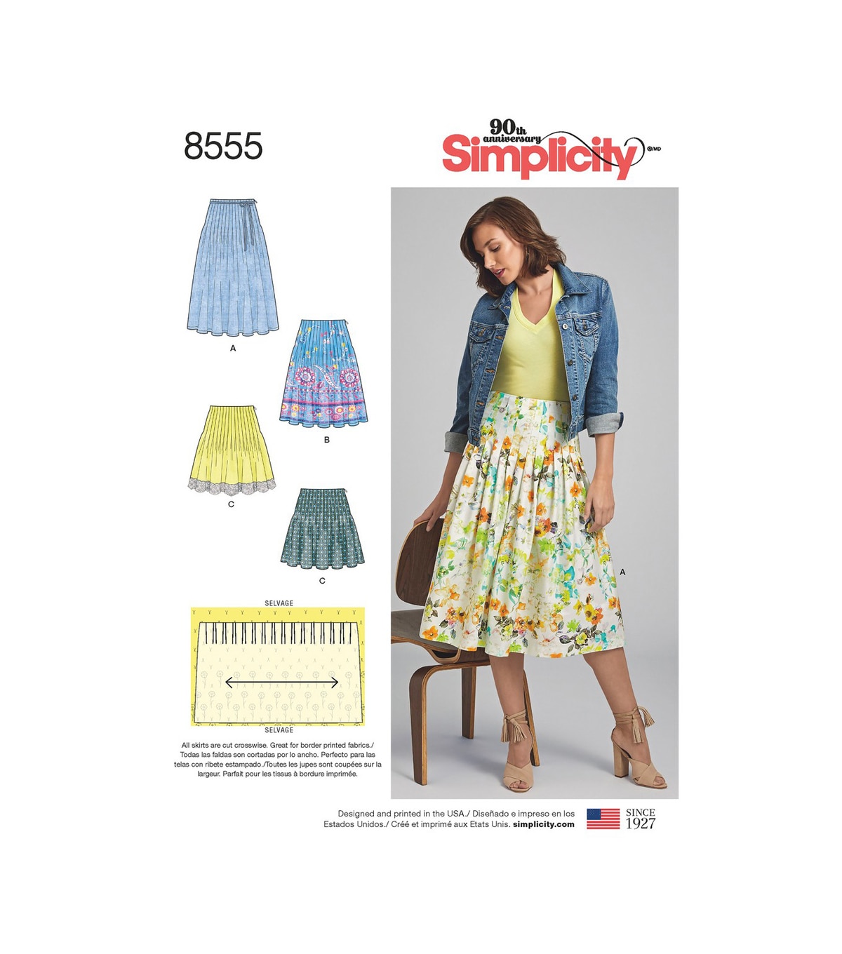 Simplicity Pattern 8555 Misses' Pleated Skirts Size U5 (16 18 20 22 24 ...