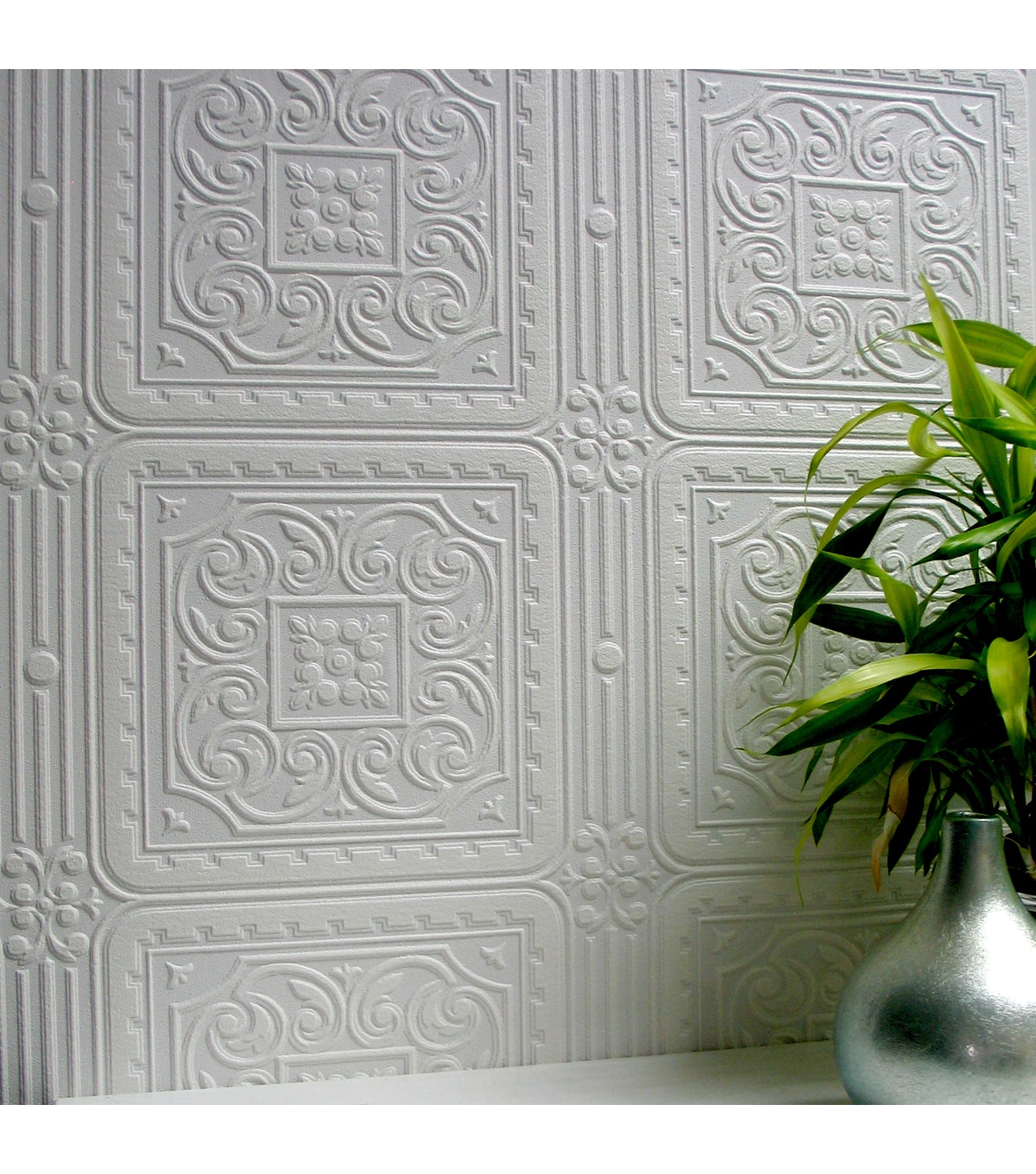 vinyl and paper paintable textured wall covering