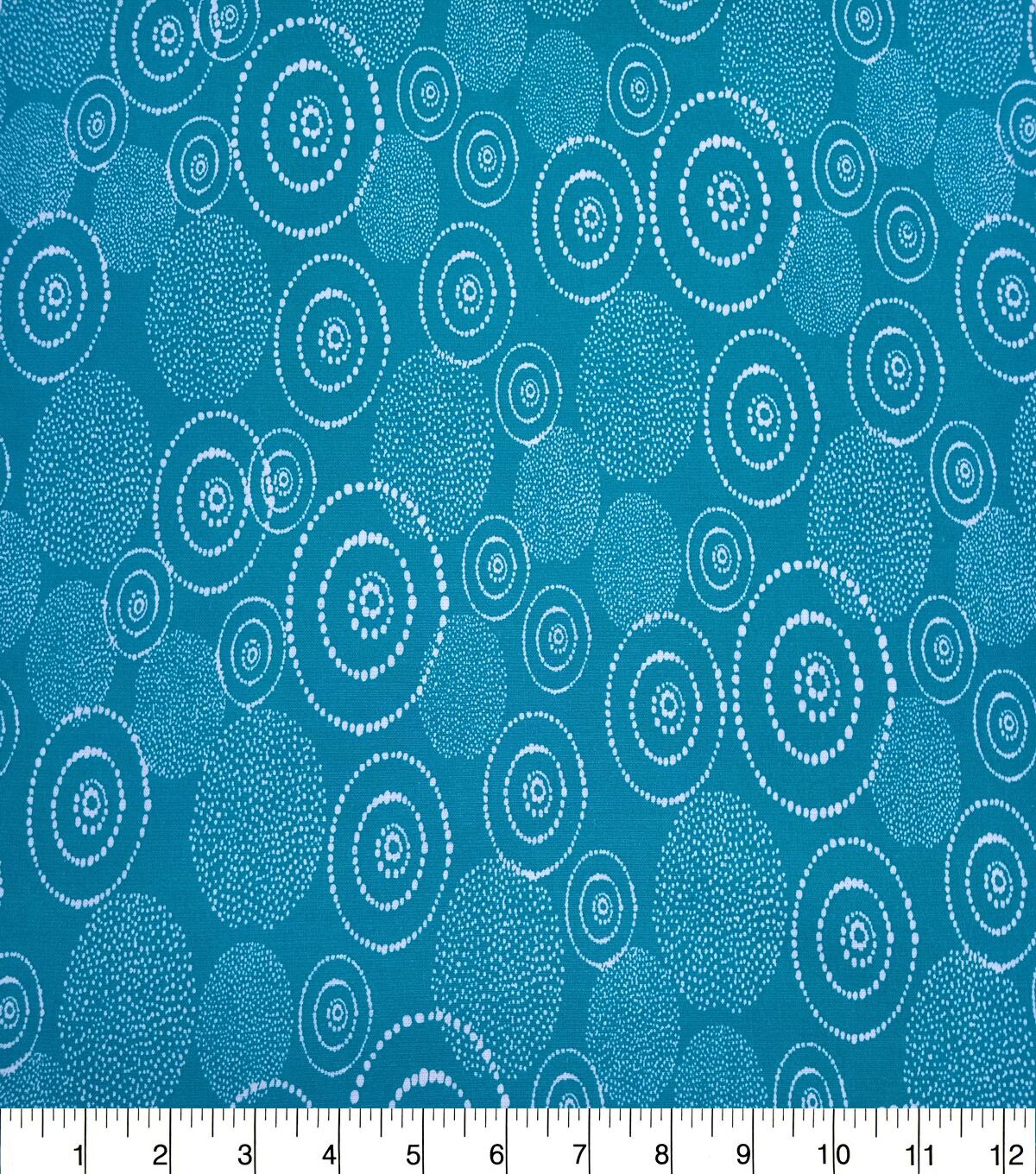 Quilter's Showcase Cotton Fabric Multi Circle Dark Teal | JOANN