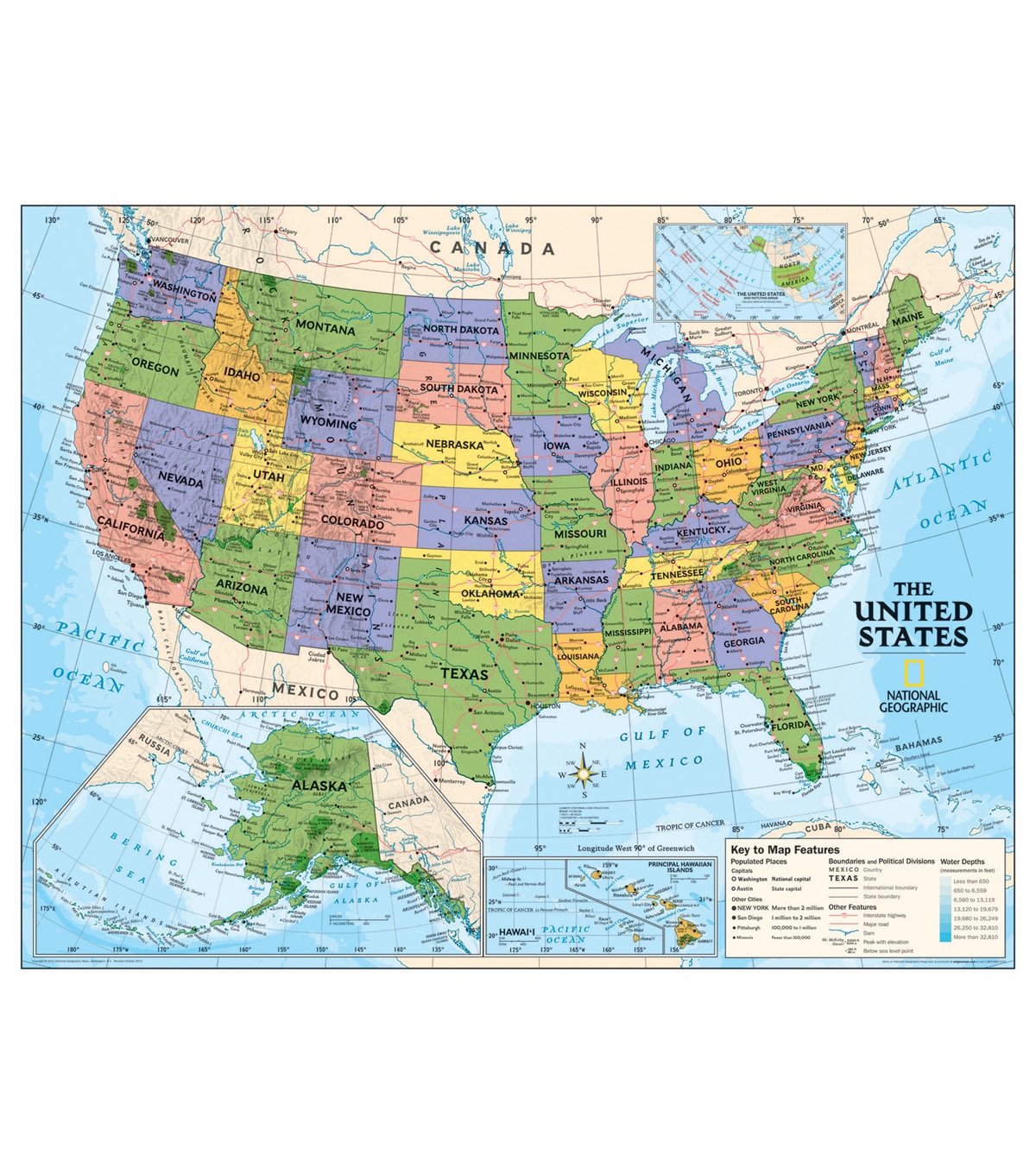 wall map of usa Kids Political Usa Education Grades 4 12 Wall Map Laminated Joann wall map of usa