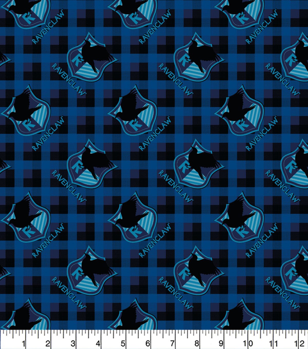 Harry Potter Ravenclaw Plaid Patch Flannel Fabric