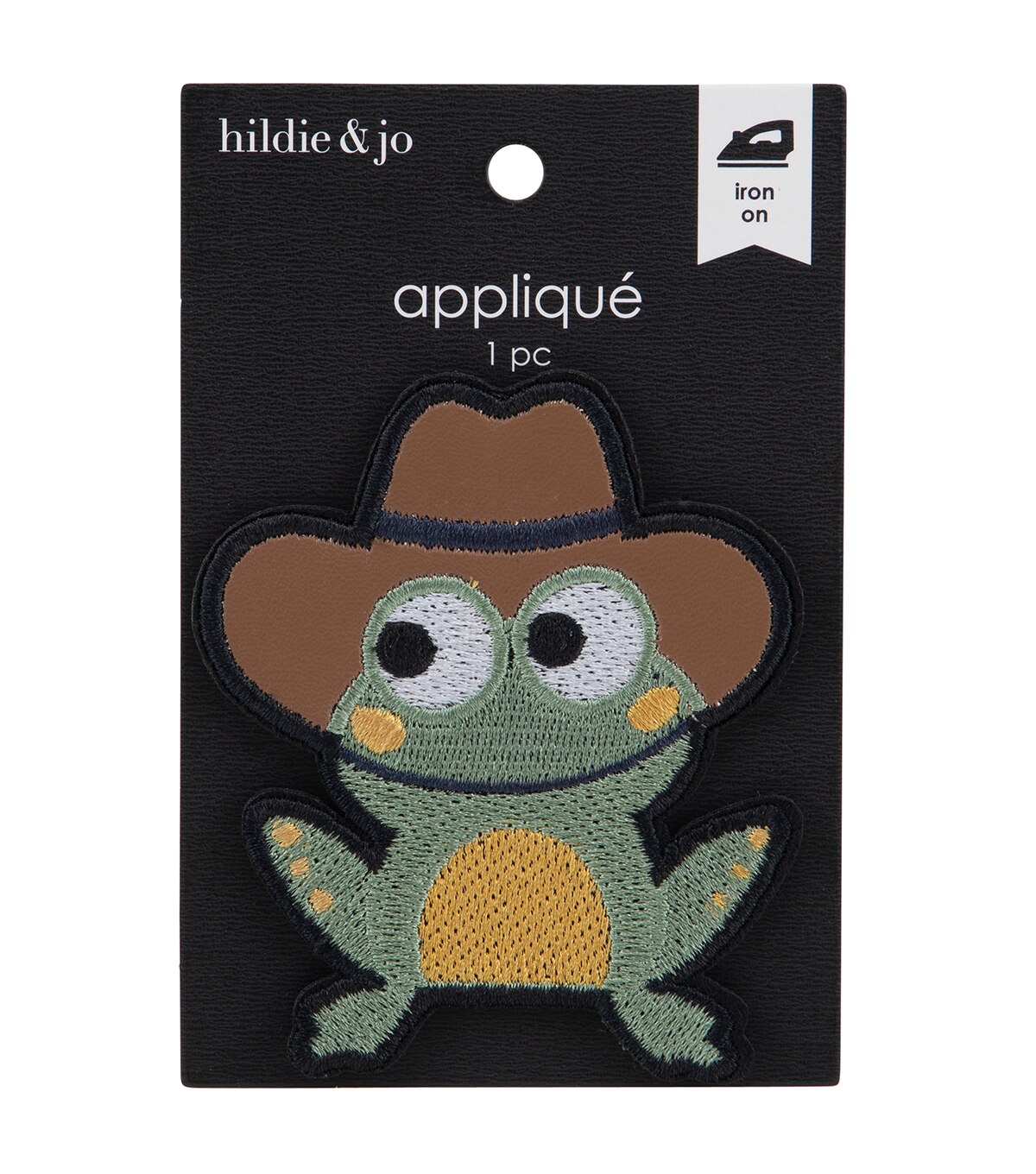 3 Cowboy Frog Iron On Patch by hildie & jo