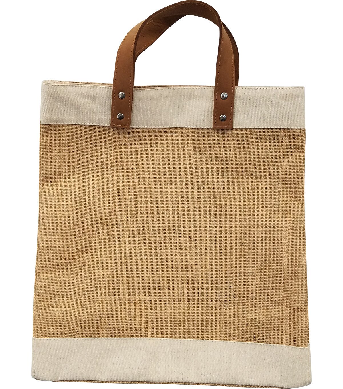 Jute Tote W Leather | JOANN