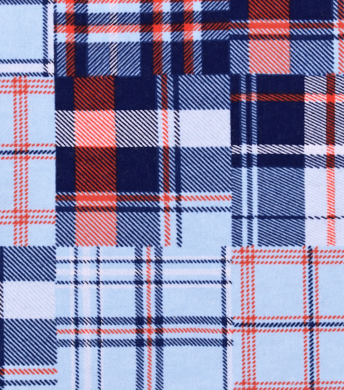 Nursery Flannel Fabric Nautical Plaid | JOANN