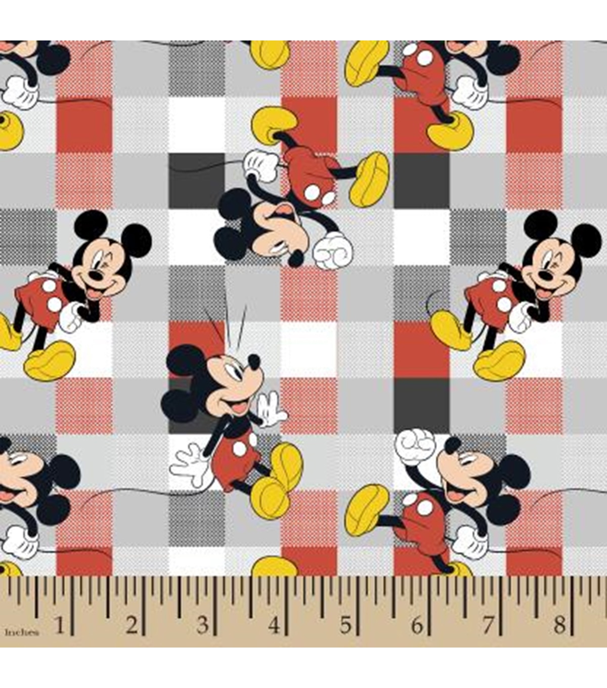 Disney Mickey Mouse Flannel Fabric Mickey Plaid Joann