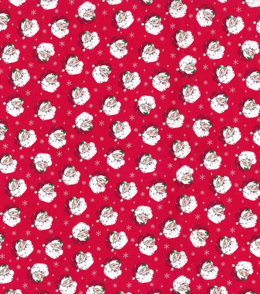 Christmas Cotton Fabric Glitter Santas & Snowflakes | JOANN